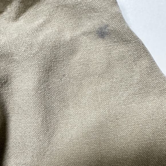 Woolrich Women Skirt Size 14 Beige 100% Cotton Minimalist Sustainable RIP STAINS - Picture 4 of 8